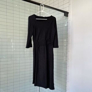 Akemi + Kin Black Textured Asymmetrical dress